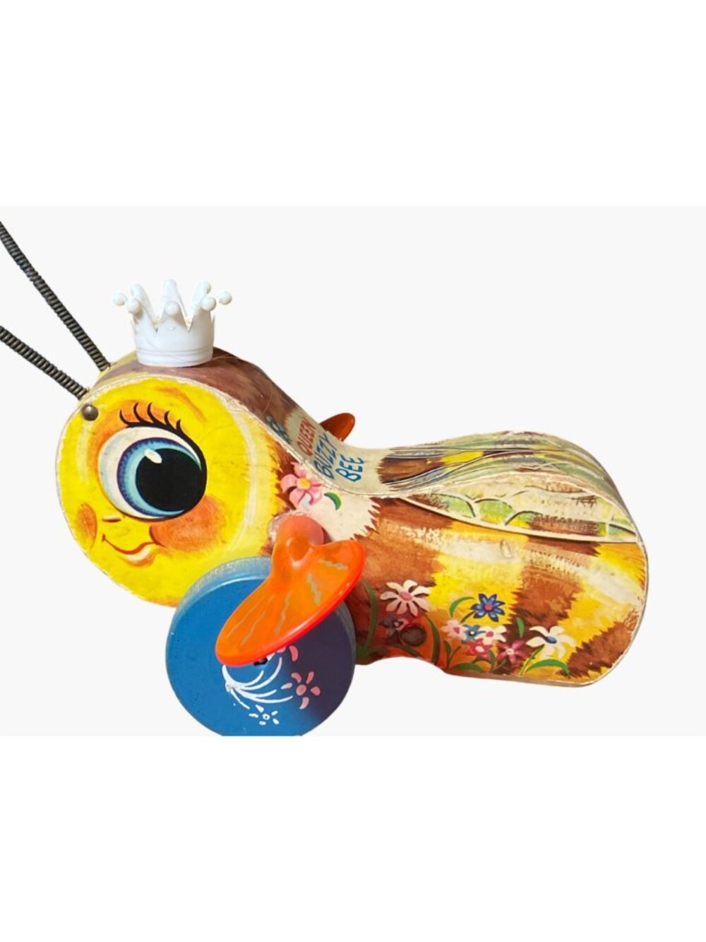 Vintage Fisher-Price Queen Buzzy Bee Pull Toy - Picture 5 of 14